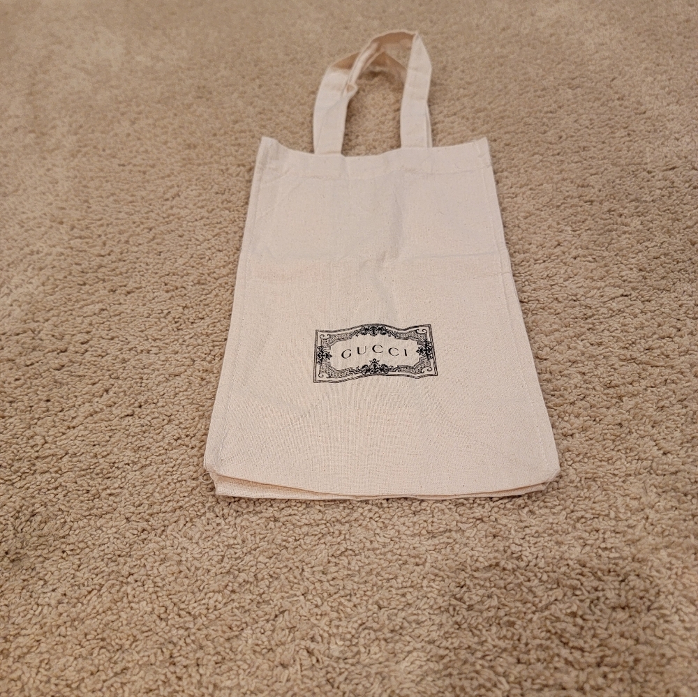 Gucci Small Reuseable Canvas Tote with Logo
